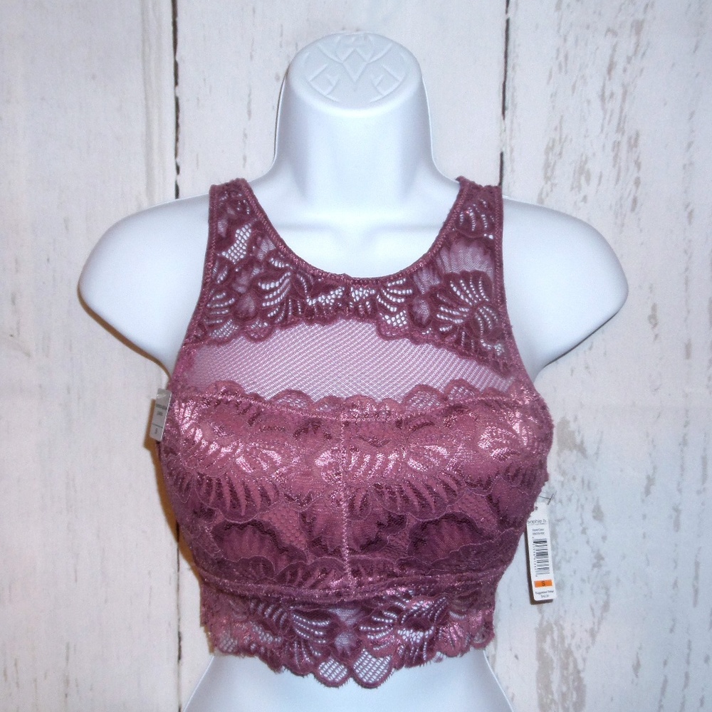 Sophie B. High Neck Lace Bralette